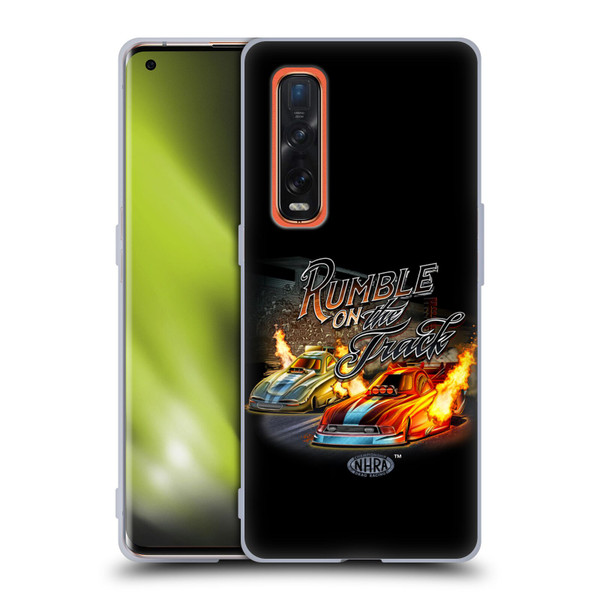 National Hot Rod Association Graphics Rumble On The Track Soft Gel Case for OPPO Find X2 Pro 5G