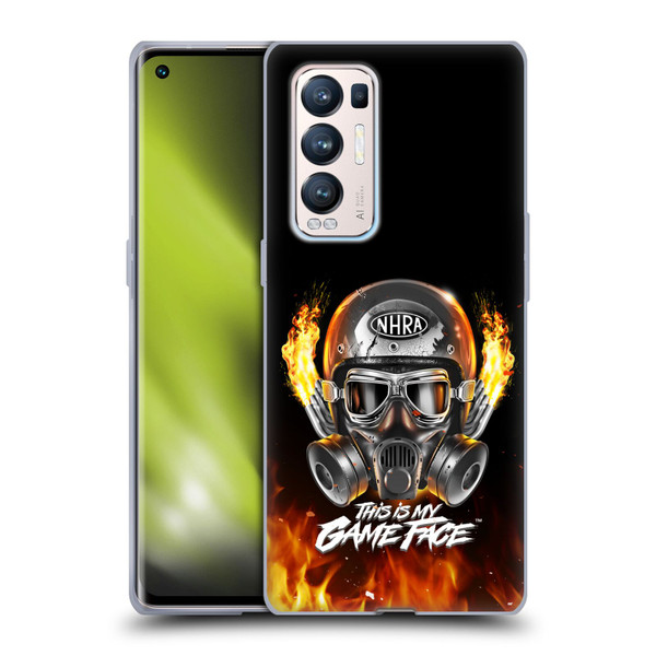 National Hot Rod Association Graphics Game Face Helmet Soft Gel Case for OPPO Find X3 Neo / Reno5 Pro+ 5G