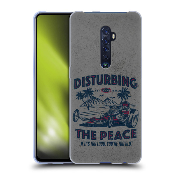 National Hot Rod Association Graphics Drag Peace Soft Gel Case for OPPO Reno 2