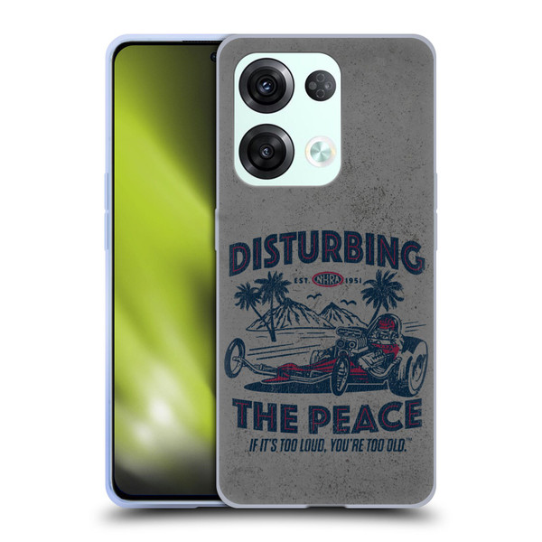 National Hot Rod Association Graphics Drag Peace Soft Gel Case for OPPO Reno8 Pro