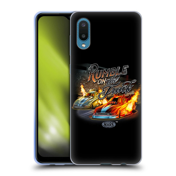 National Hot Rod Association Graphics Rumble On The Track Soft Gel Case for Samsung Galaxy A02/M02 (2021)