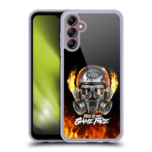 National Hot Rod Association Graphics Game Face Helmet Soft Gel Case for Samsung Galaxy A14 5G