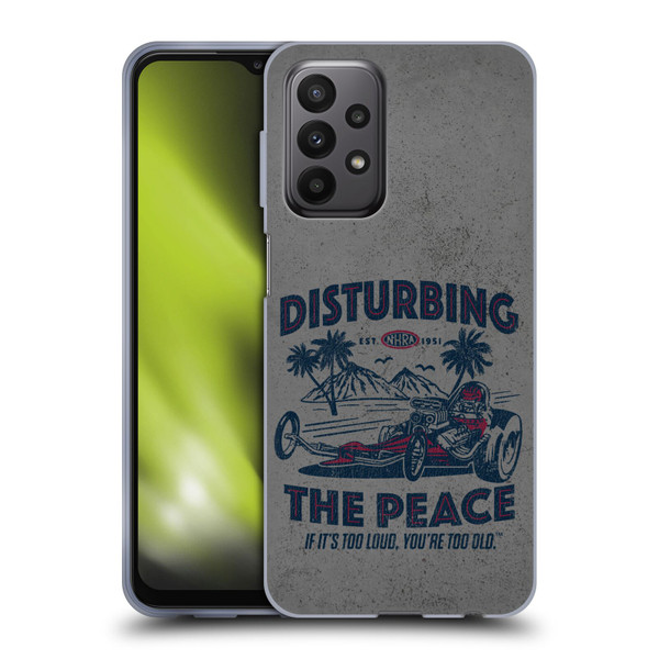 National Hot Rod Association Graphics Drag Peace Soft Gel Case for Samsung Galaxy A23 / 5G (2022)