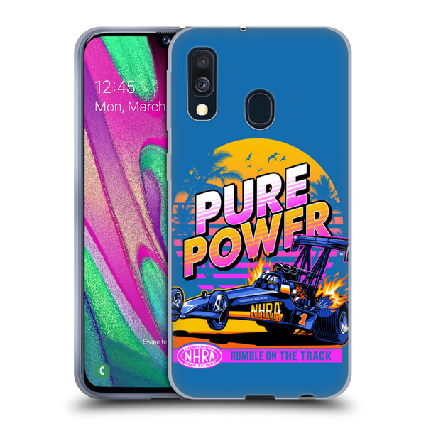 National Hot Rod Association Graphics Pure Power Soft Gel Case for Samsung Galaxy A40 (2019)