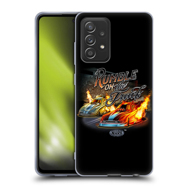 National Hot Rod Association Graphics Rumble On The Track Soft Gel Case for Samsung Galaxy A52 / A52s / 5G (2021)