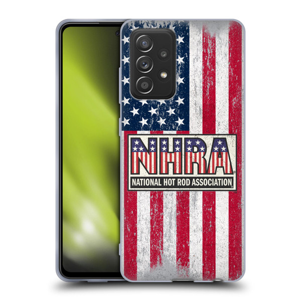 National Hot Rod Association Graphics US Flag Soft Gel Case for Samsung Galaxy A52 / A52s / 5G (2021)