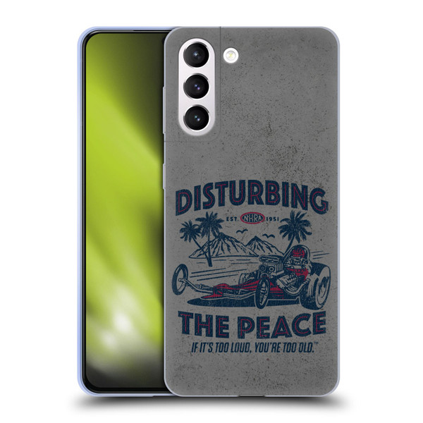 National Hot Rod Association Graphics Drag Peace Soft Gel Case for Samsung Galaxy S21+ 5G