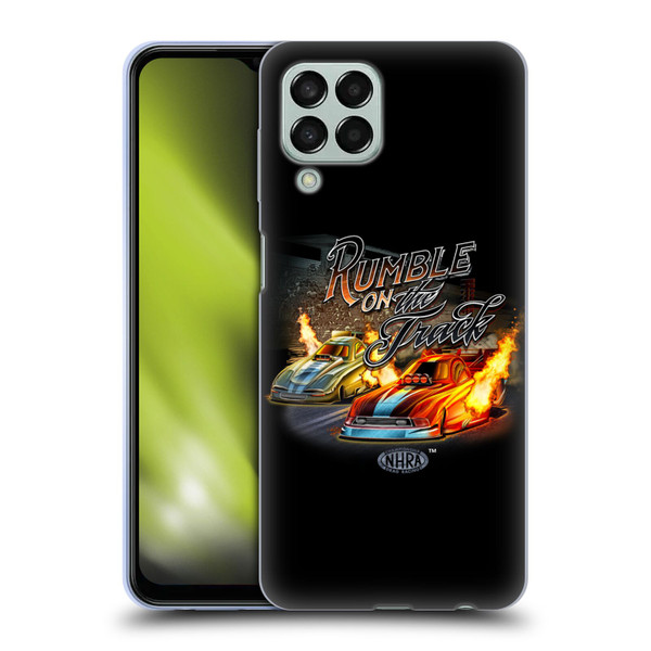 National Hot Rod Association Graphics Rumble On The Track Soft Gel Case for Samsung Galaxy M33 (2022)