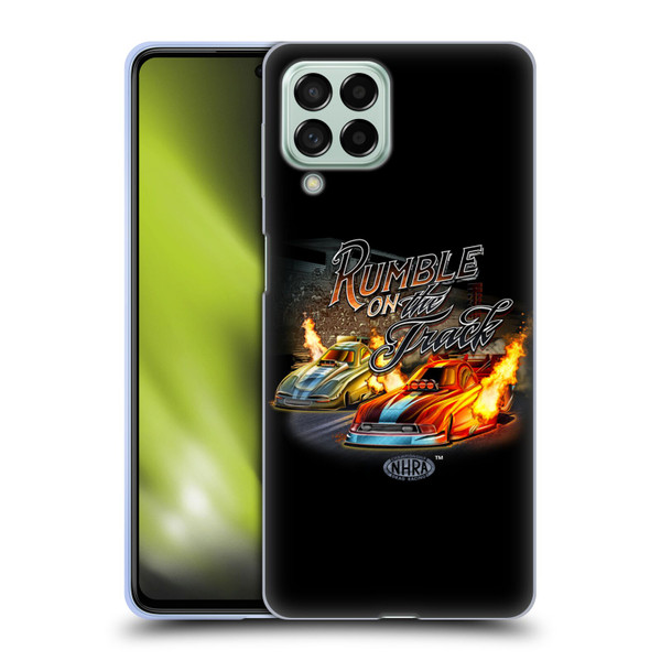 National Hot Rod Association Graphics Rumble On The Track Soft Gel Case for Samsung Galaxy M53 (2022)