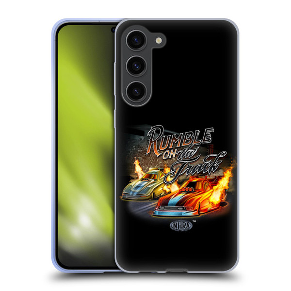 National Hot Rod Association Graphics Rumble On The Track Soft Gel Case for Samsung Galaxy S23+ 5G