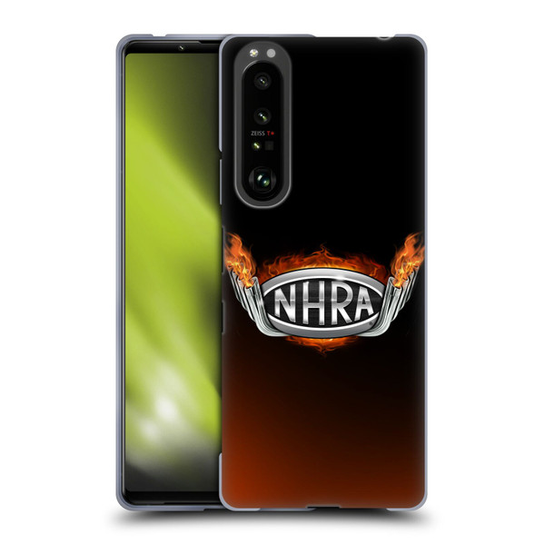 National Hot Rod Association Graphics Fire Logo Soft Gel Case for Sony Xperia 1 III