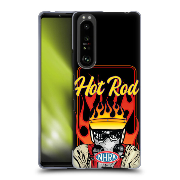 National Hot Rod Association Graphics Hot Rod Helmet Soft Gel Case for Sony Xperia 1 III