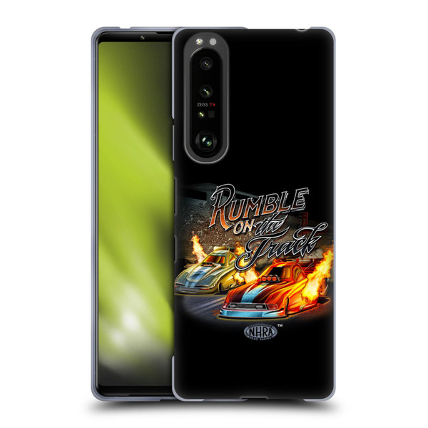 National Hot Rod Association Graphics Rumble On The Track Soft Gel Case for Sony Xperia 1 III