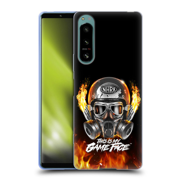 National Hot Rod Association Graphics Game Face Helmet Soft Gel Case for Sony Xperia 5 IV