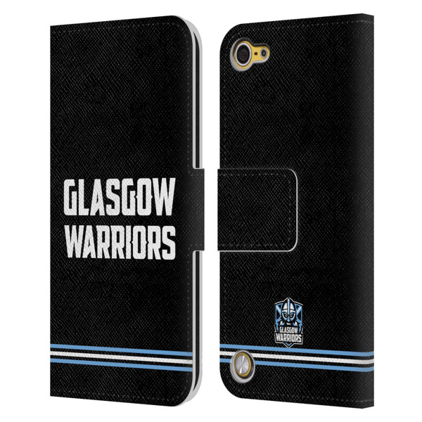 Glasgow Warriors Logo Text Type Black Leather Book Wallet Case Cover For Apple iPod Touch 5G 5th Gen