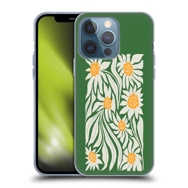 Ayeyokp Plants And Flowers Sunflowers Green Soft Gel Case for Apple iPhone 13 Pro