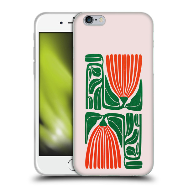 Ayeyokp Plants And Flowers Beige Les Fleurs Color Soft Gel Case for Apple iPhone 6 / iPhone 6s