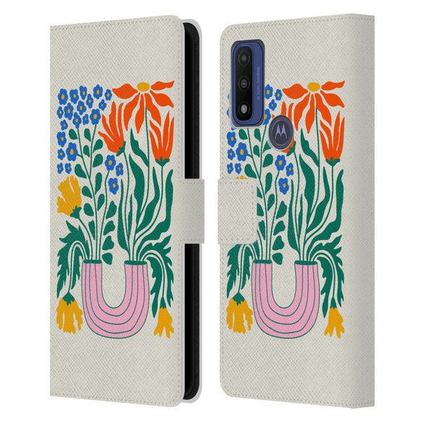 Ayeyokp Plants And Flowers Withering Flower Market Leather Book Wallet Case Cover For Motorola G Pure