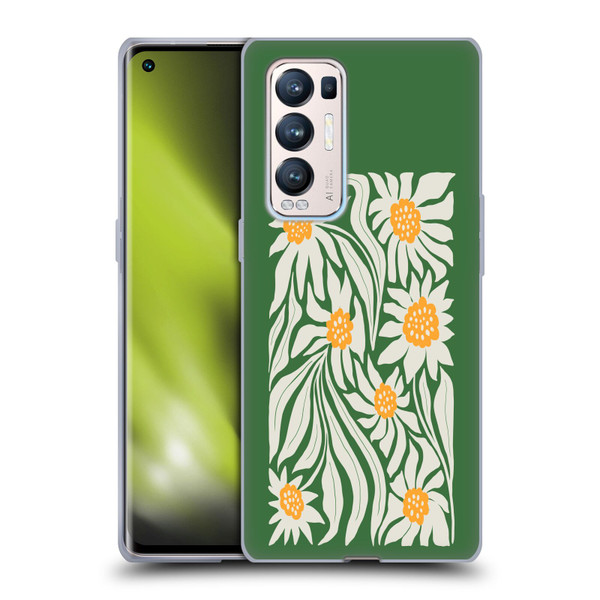 Ayeyokp Plants And Flowers Sunflowers Green Soft Gel Case for OPPO Find X3 Neo / Reno5 Pro+ 5G