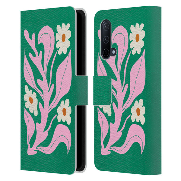 Ayeyokp Plants And Flowers Green Les Fleurs Color Leather Book Wallet Case Cover For OnePlus Nord CE 5G