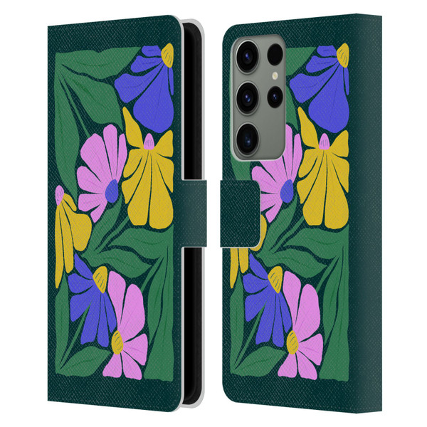 Ayeyokp Plants And Flowers Summer Foliage Flowers Matisse Leather Book Wallet Case Cover For Samsung Galaxy S23 Ultra 5G