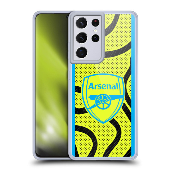 Arsenal FC 2023/24 Crest Kit Away Soft Gel Case for Samsung Galaxy S21 Ultra 5G