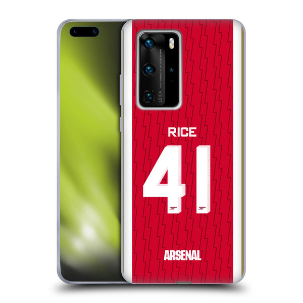 Arsenal FC 2023/24 Players Home Kit Declan Rice Soft Gel Case for Huawei P40 Pro / P40 Pro Plus 5G