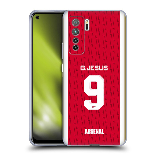 Arsenal FC 2023/24 Players Home Kit Gabriel Jesus Soft Gel Case for Huawei Nova 7 SE/P40 Lite 5G