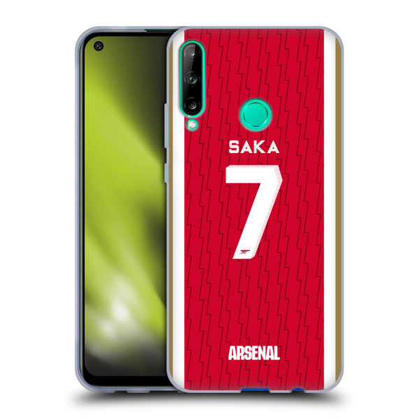 Arsenal FC 2023/24 Players Home Kit Bukayo Saka Soft Gel Case for Huawei P40 lite E