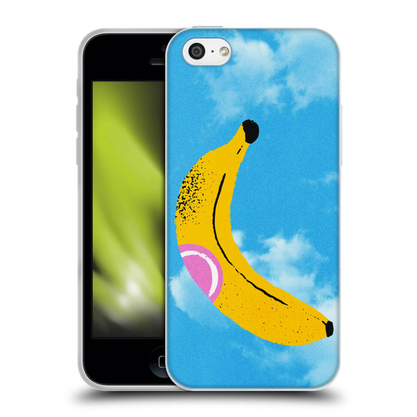 Ayeyokp Pop Banana Pop Art Sky Soft Gel Case for Apple iPhone 5c