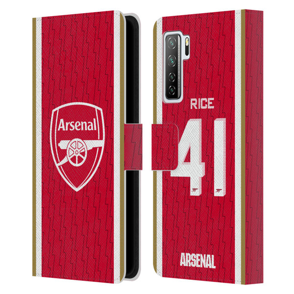 Arsenal FC 2023/24 Players Home Kit Declan Rice Leather Book Wallet Case Cover For Huawei Nova 7 SE/P40 Lite 5G