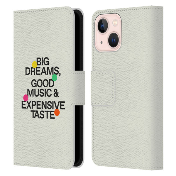 Ayeyokp Pop Big Dreams, Good Music Leather Book Wallet Case Cover For Apple iPhone 13 Mini