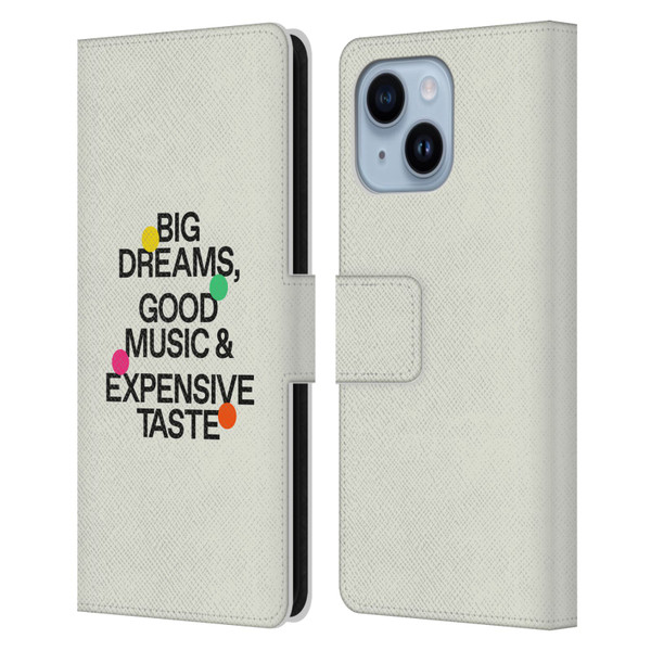 Ayeyokp Pop Big Dreams, Good Music Leather Book Wallet Case Cover For Apple iPhone 14 Plus
