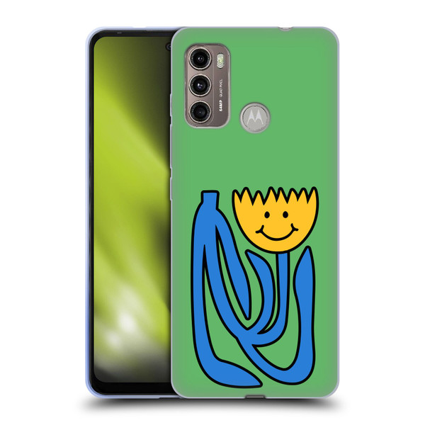 Ayeyokp Pop Flower Of Joy Green Soft Gel Case for Motorola Moto G60 / Moto G40 Fusion
