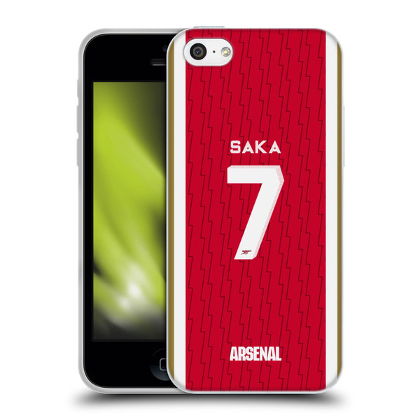 Arsenal FC 2023/24 Players Home Kit Bukayo Saka Soft Gel Case for Apple iPhone 5c