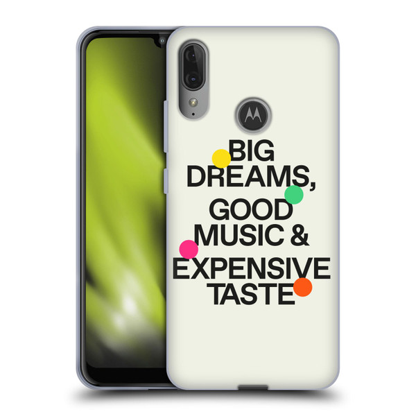 Ayeyokp Pop Big Dreams, Good Music Soft Gel Case for Motorola Moto E6 Plus