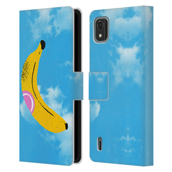 Ayeyokp Pop Banana Pop Art Sky Leather Book Wallet Case Cover For Nokia C2 2nd Edition