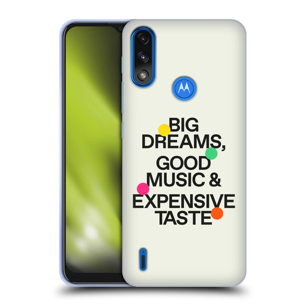 Ayeyokp Pop Big Dreams, Good Music Soft Gel Case for Motorola Moto E7 Power / Moto E7i Power