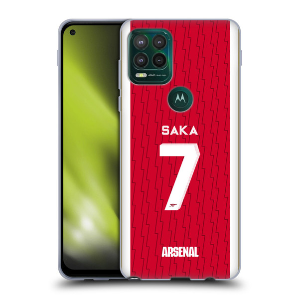 Arsenal FC 2023/24 Players Home Kit Bukayo Saka Soft Gel Case for Motorola Moto G Stylus 5G 2021