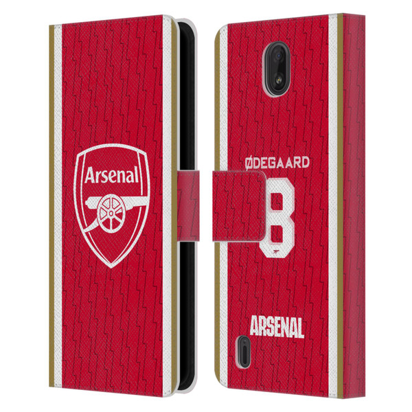 Arsenal FC 2023/24 Players Home Kit Martin Ødegaard Leather Book Wallet Case Cover For Nokia C01 Plus/C1 2nd Edition