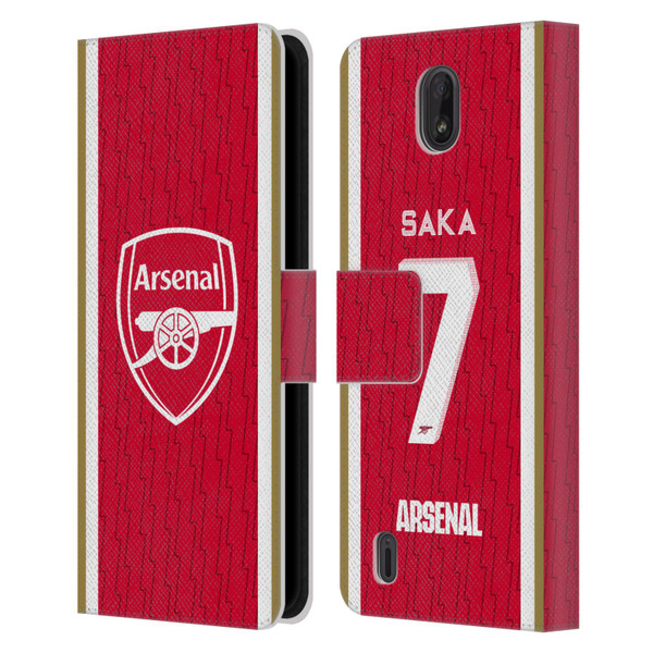 Arsenal FC 2023/24 Players Home Kit Bukayo Saka Leather Book Wallet Case Cover For Nokia C01 Plus/C1 2nd Edition