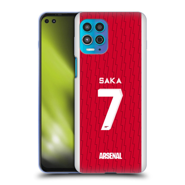 Arsenal FC 2023/24 Players Home Kit Bukayo Saka Soft Gel Case for Motorola Moto G100