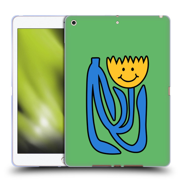 Ayeyokp Pop Flower Of Joy Green Soft Gel Case for Apple iPad 10.2 2019/2020/2021