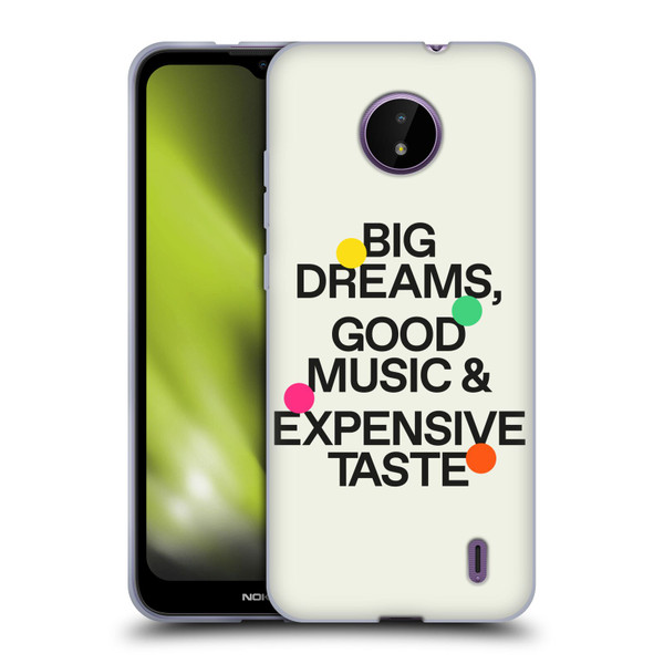 Ayeyokp Pop Big Dreams, Good Music Soft Gel Case for Nokia C10 / C20