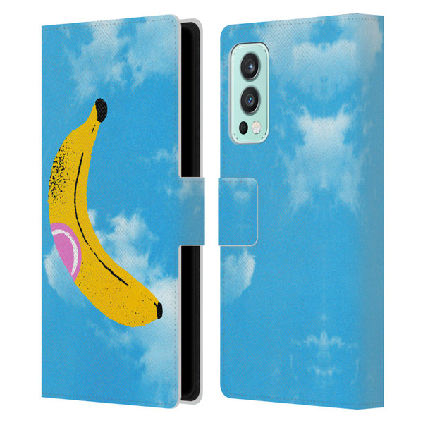 Ayeyokp Pop Banana Pop Art Sky Leather Book Wallet Case Cover For OnePlus Nord 2 5G