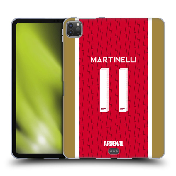 Arsenal FC 2023/24 Players Home Kit Gabriel Martinelli Soft Gel Case for Apple iPad Pro 11 2020 / 2021 / 2022