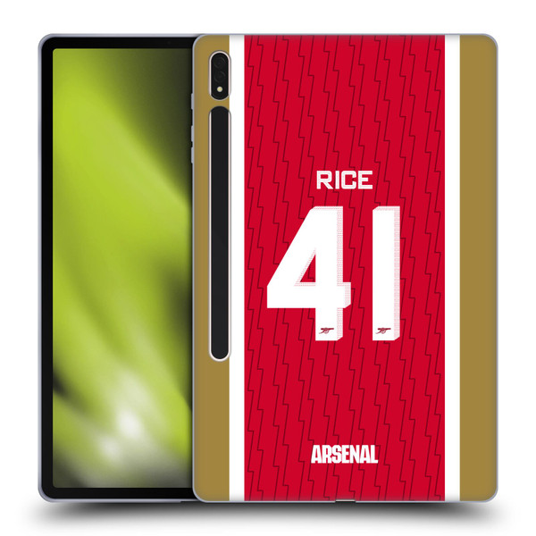 Arsenal FC 2023/24 Players Home Kit Declan Rice Soft Gel Case for Samsung Galaxy Tab S8 Plus