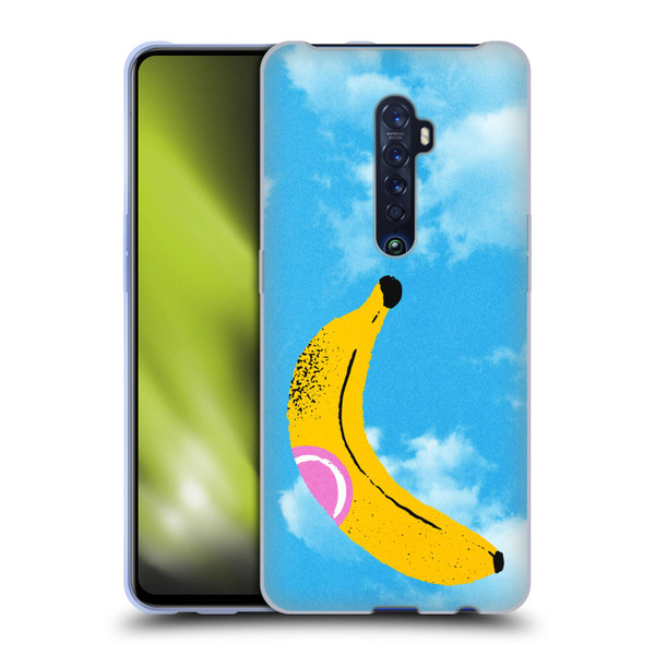 Ayeyokp Pop Banana Pop Art Sky Soft Gel Case for OPPO Reno 2