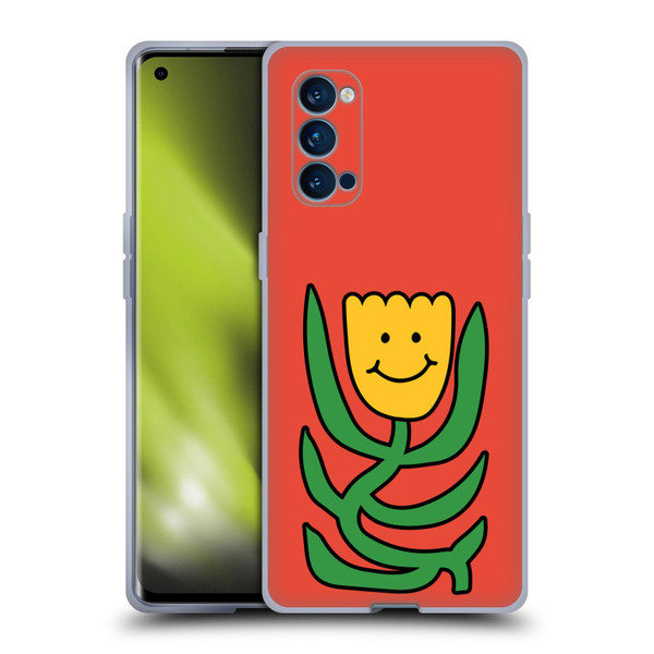 Ayeyokp Pop Flower Of Joy Red Soft Gel Case for OPPO Reno 4 Pro 5G