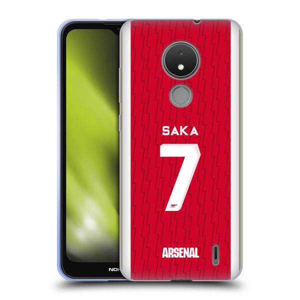 Arsenal FC 2023/24 Players Home Kit Bukayo Saka Soft Gel Case for Nokia C21